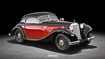 Mercedes-Benz 320 n Kombinations-Coupé aus dem Jahr 1938, Studioaufnahme.Mercedes-Benz 320 n combination coupé from 1938, studio shot. Mercedes-Benz 320 n Kombinations-Coupé aus dem Jahr 1938, Studioaufnahme.Mercedes-Benz 320 n combination coupé from 1938, studio shot.