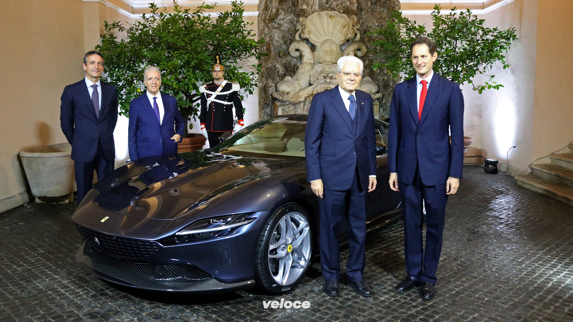 Ferrari Roma presentata al Presidente Mattarella