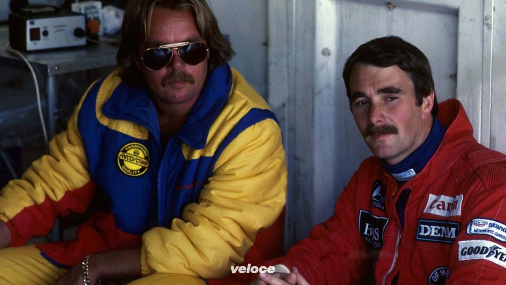 Keke Rosberg (sulla sinistra) Nigel Mansell (sulla destra) Keke Rosberg (sulla sinistra) Nigel Mansell (sulla destra)
