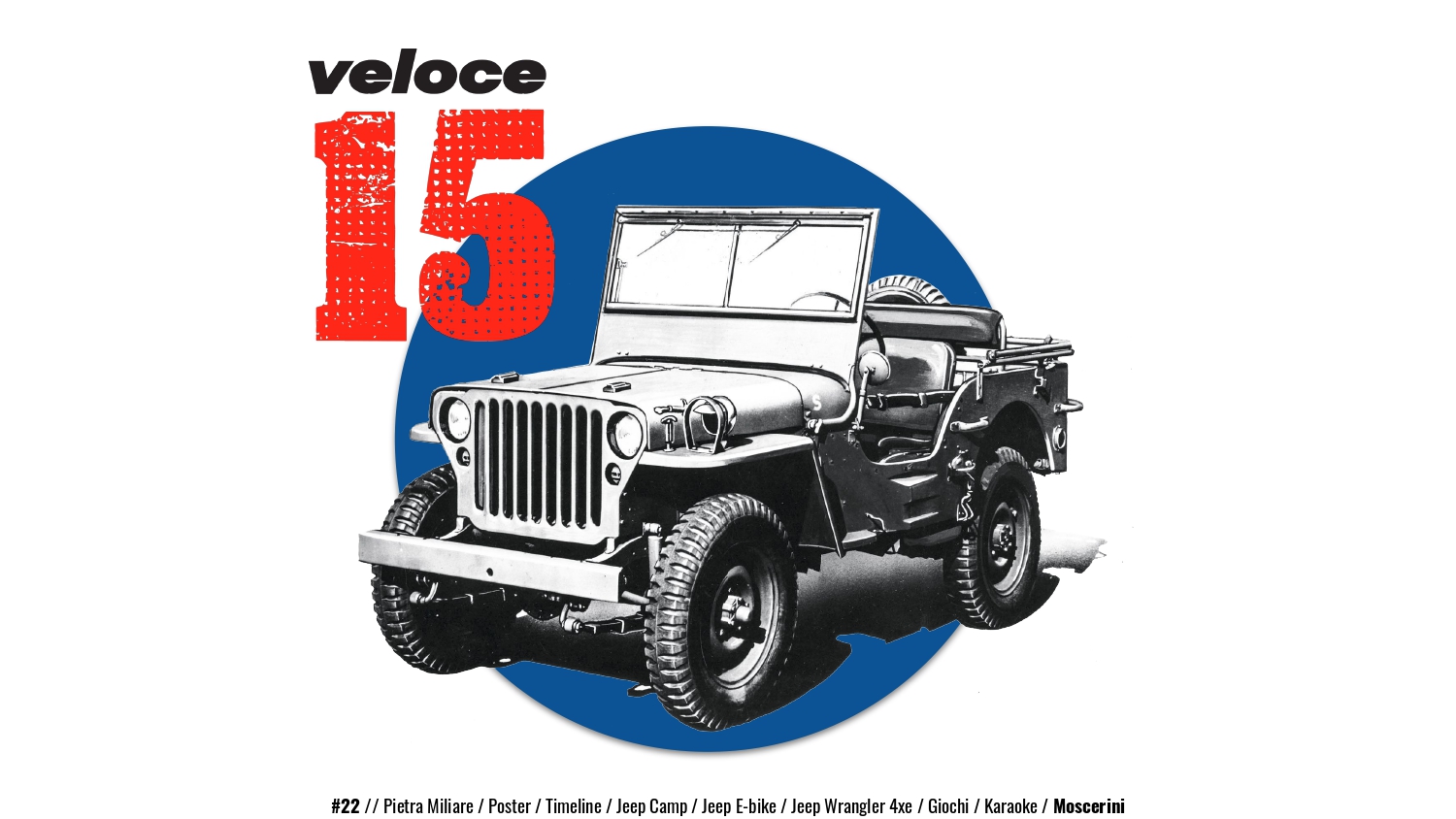 veloce15 n.23: Jeep, 80 anni vissuti fuoristrada