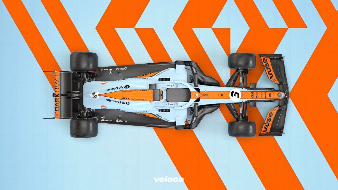 McLaren Gulf, la livrea. Per la strada, per la pista McLaren Gulf, la livrea. Per la strada, per la pista