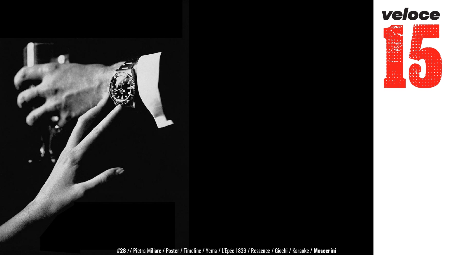 veloce15 n.28: il tempo. Istruzioni per l’uso