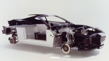 A cutaway created to illustrate the composite construction in V12 Vanquish A cutaway created to illustrate the composite construction in V12 Vanquish