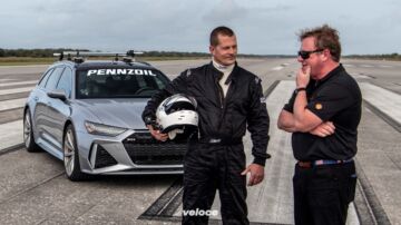 Hennessey Xmas Tree Record_003_L to R - Hennessey driver Spencer Geswein and John Hennessey Hennessey Xmas Tree Record_003_L to R - Hennessey driver Spencer Geswein and John Hennessey
