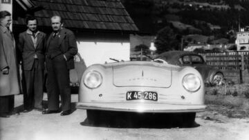 Porsche 356 n.1 - Erwin Komenda, Ferry Porsche e Ferdinand Porsche