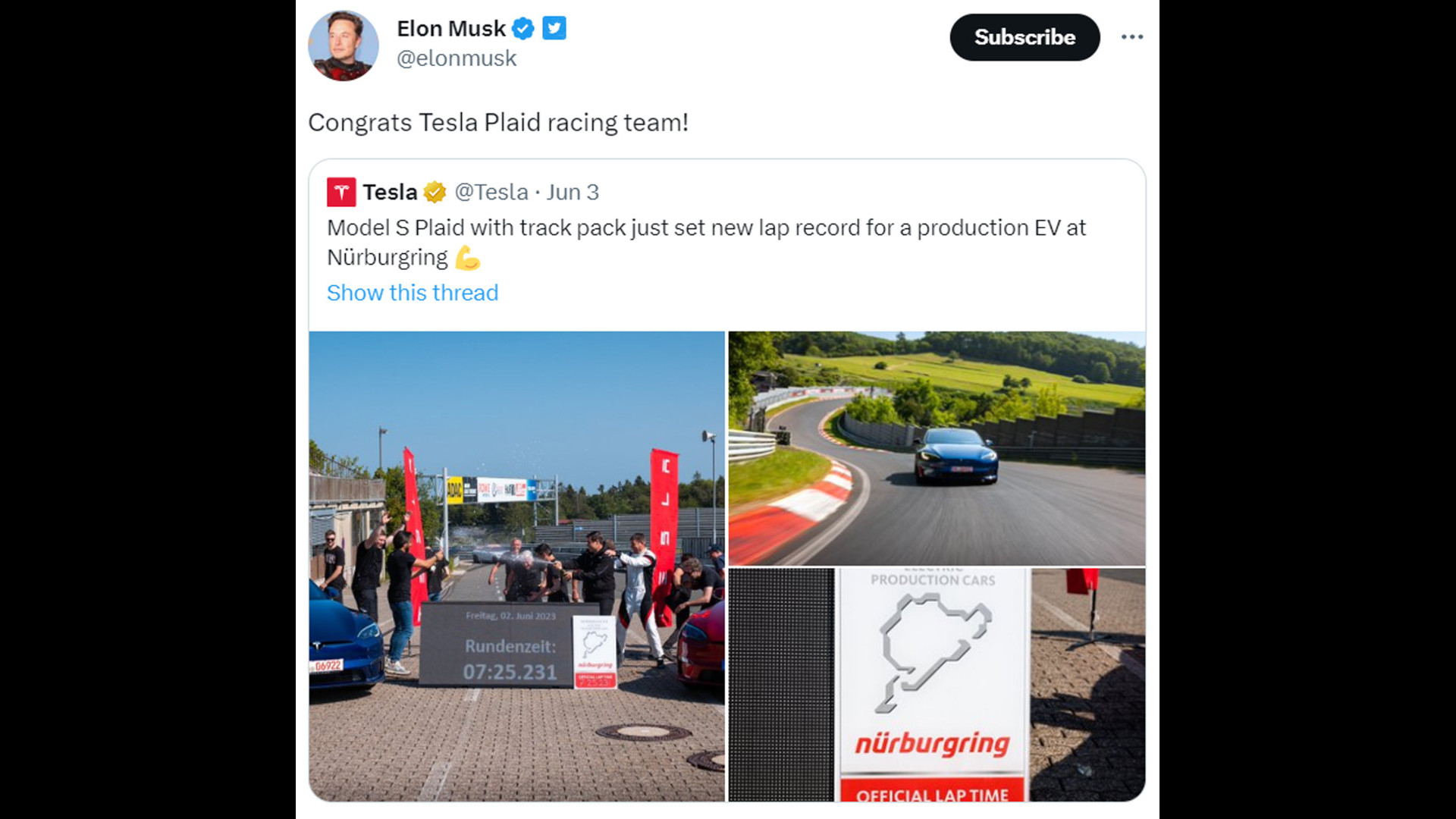 Tweet Elon Musk