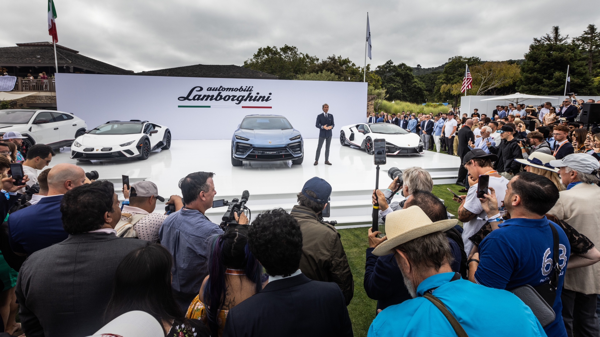 Automobili Lamborghini stage at the Quail Automobili Lamborghini stage at the Quail