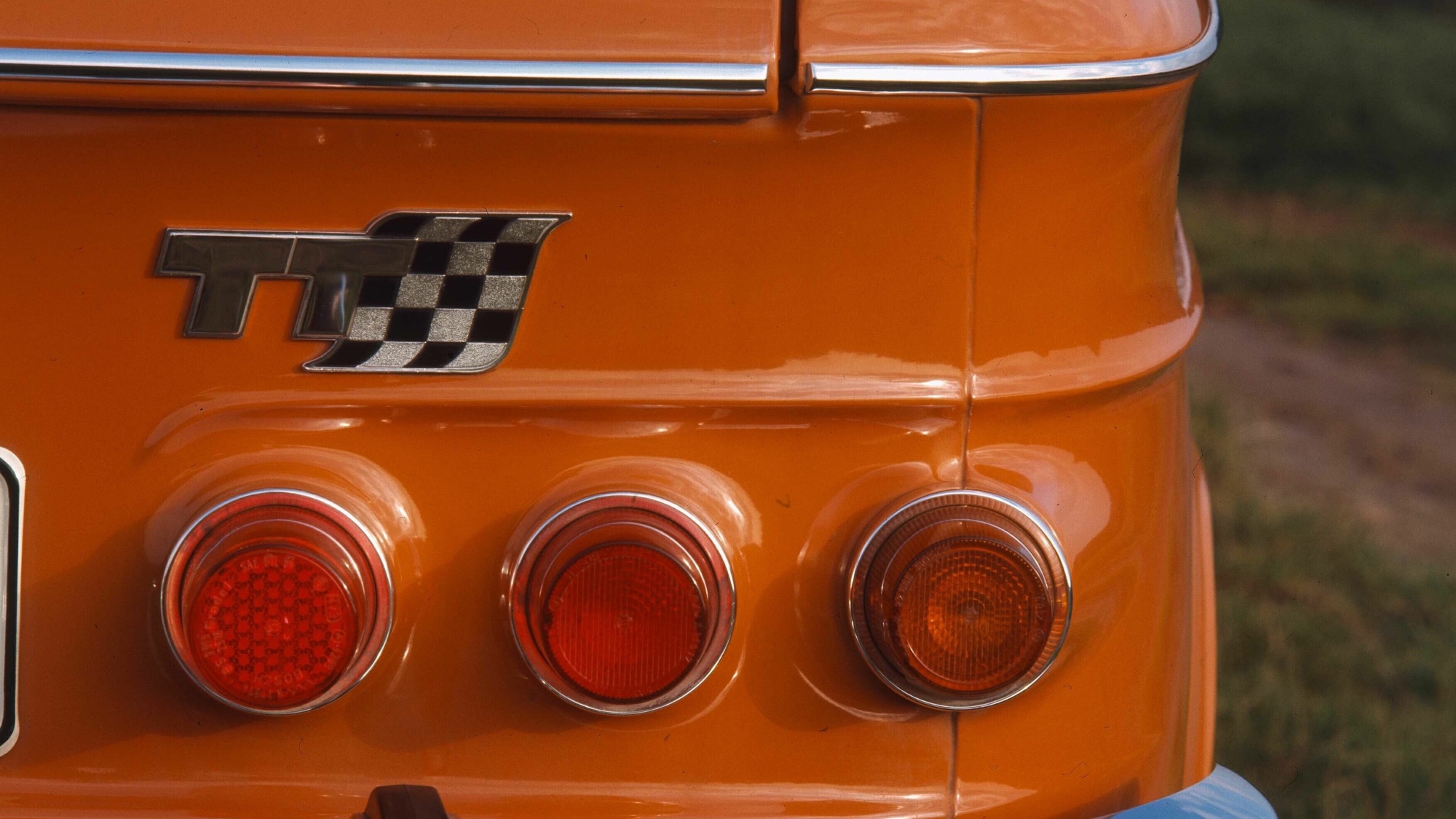 The NSU TT’s distinctive rear end design. The NSU TT’s distinctive rear end design.