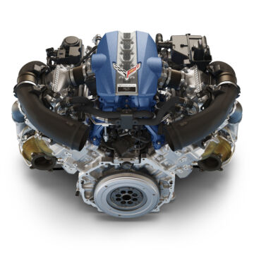 Chevrolet Corvette ZR1 5.5L LT7 twin-turbocharged DOHC V8. Preproduction model shown. Actual production model may vary.