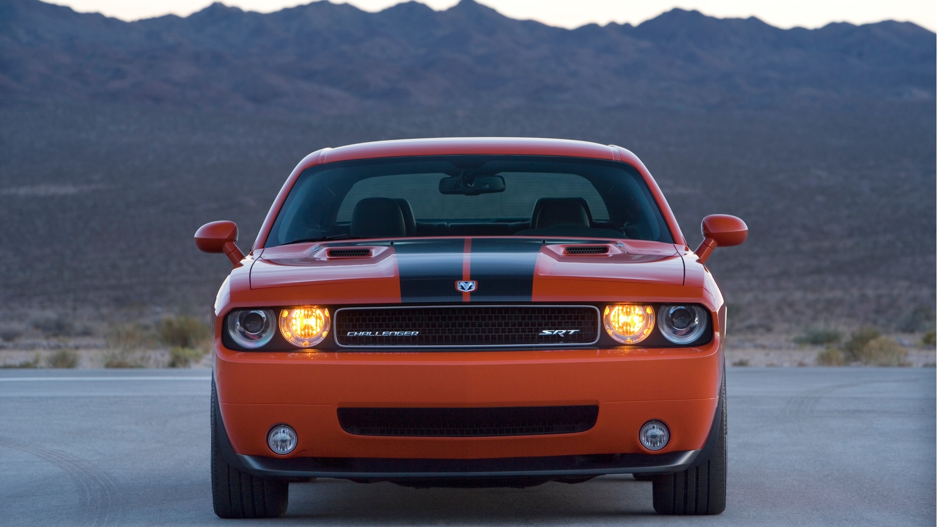 Front view with fog lamps on, 2008 Dodge Challenger SRT8