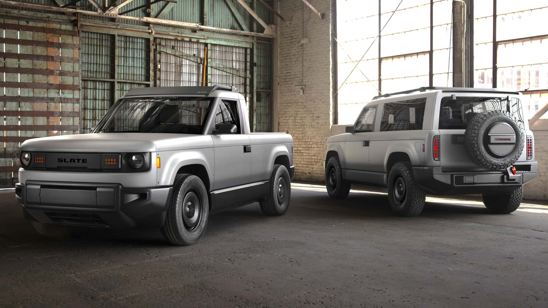 slate-truck-and-suv-exterior-in-a-warehouse