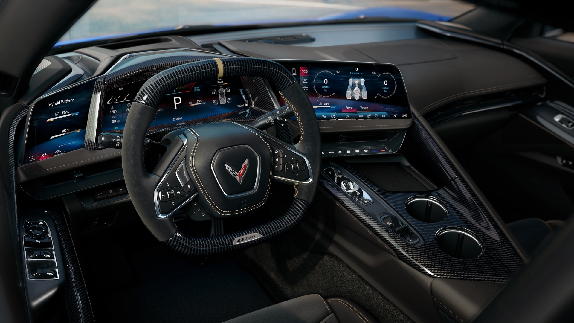 2026 Corvette E-Ray Screens
