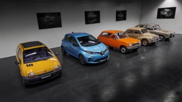 Una delle sale dell’attuale spazio espositivo di Flins. Da sinistra a destra: Twingo, Zoe, R5, 4CV, R16 Una delle sale dell’attuale spazio espositivo di Flins. Da sinistra a destra: Twingo, Zoe, R5, 4CV, R16