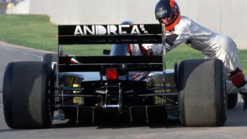 Perry McCarthy (GB), Andrea Moda Formula Moda S921.. Perry's foray into Formula One was limited as his car wasn't really up to speed or reliability.. Spanish Grand Prix, 03/05/1992, Barcelona, Spain.
