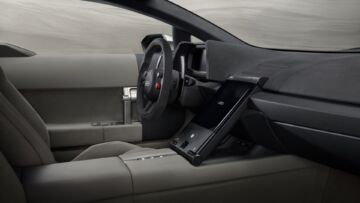 In-studio interior view, interior door, steering wheel, dashboard In-studio interior view, interior door, steering wheel, dashboard